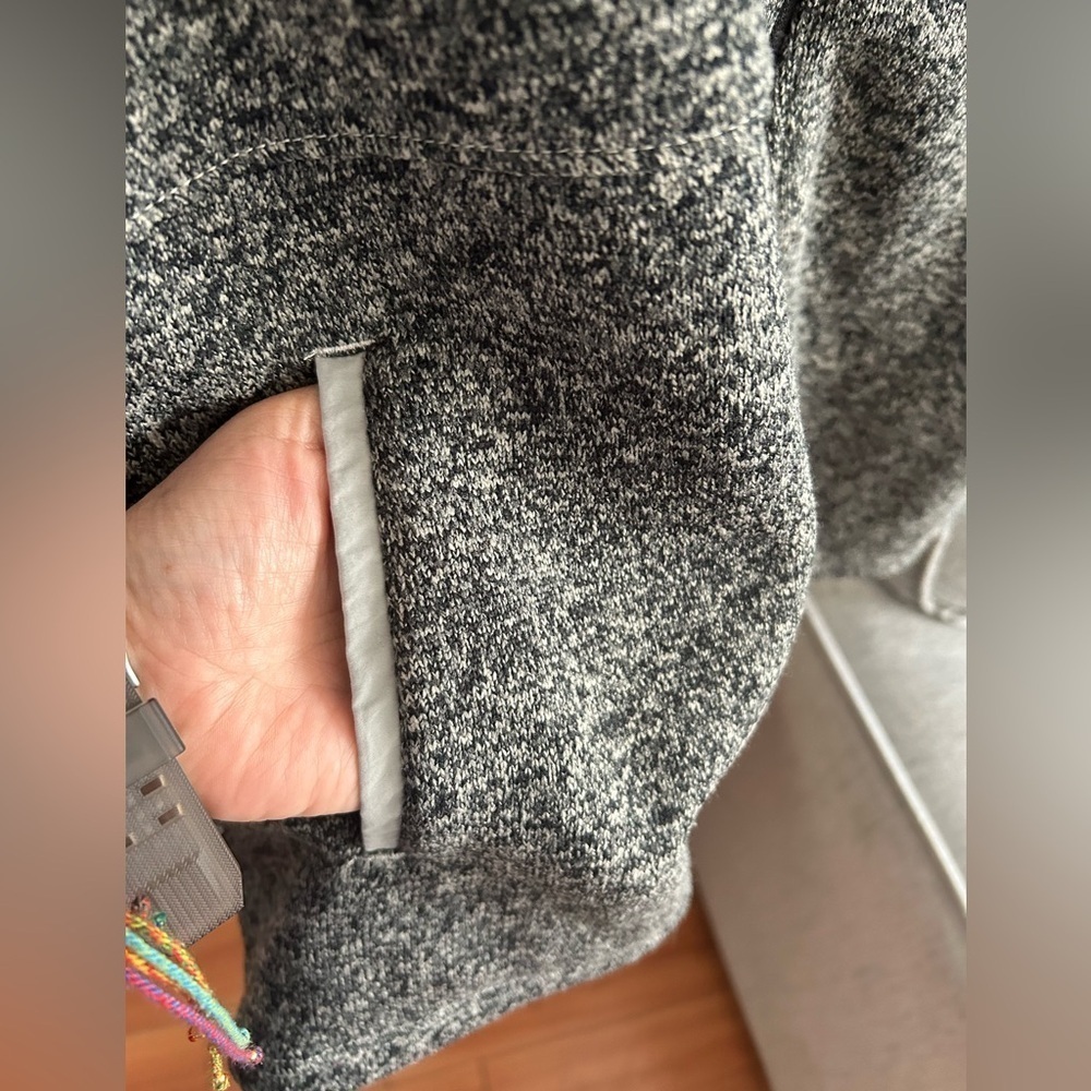 Eddie Bauer Gray Knit Oversized Granola Vest XXL Outdoor Granpa - Picture 7 of 14
